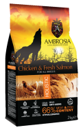 AMBROSIA GRAIN FREE HOLISTIC CHICKEN & SALMON 12 KG